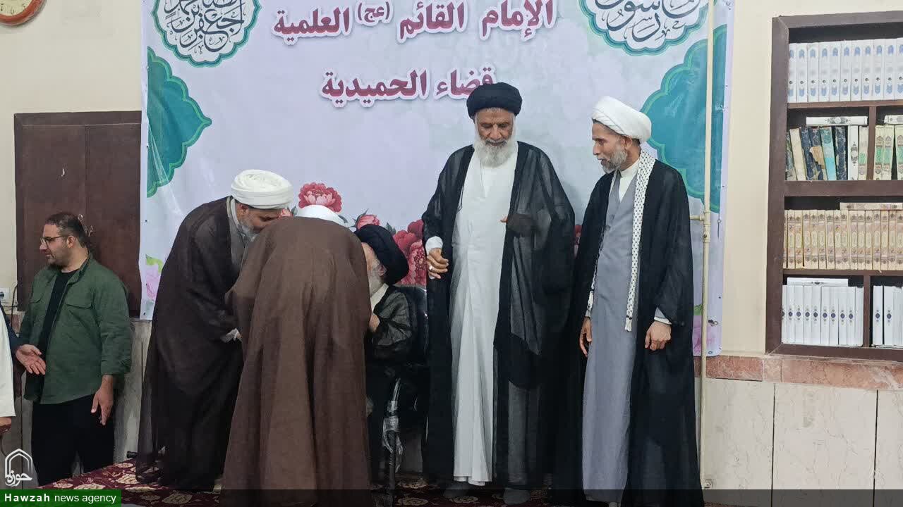 آیین تلبس جمعی از طلاب خوزستان در شهرستان حمیدیه