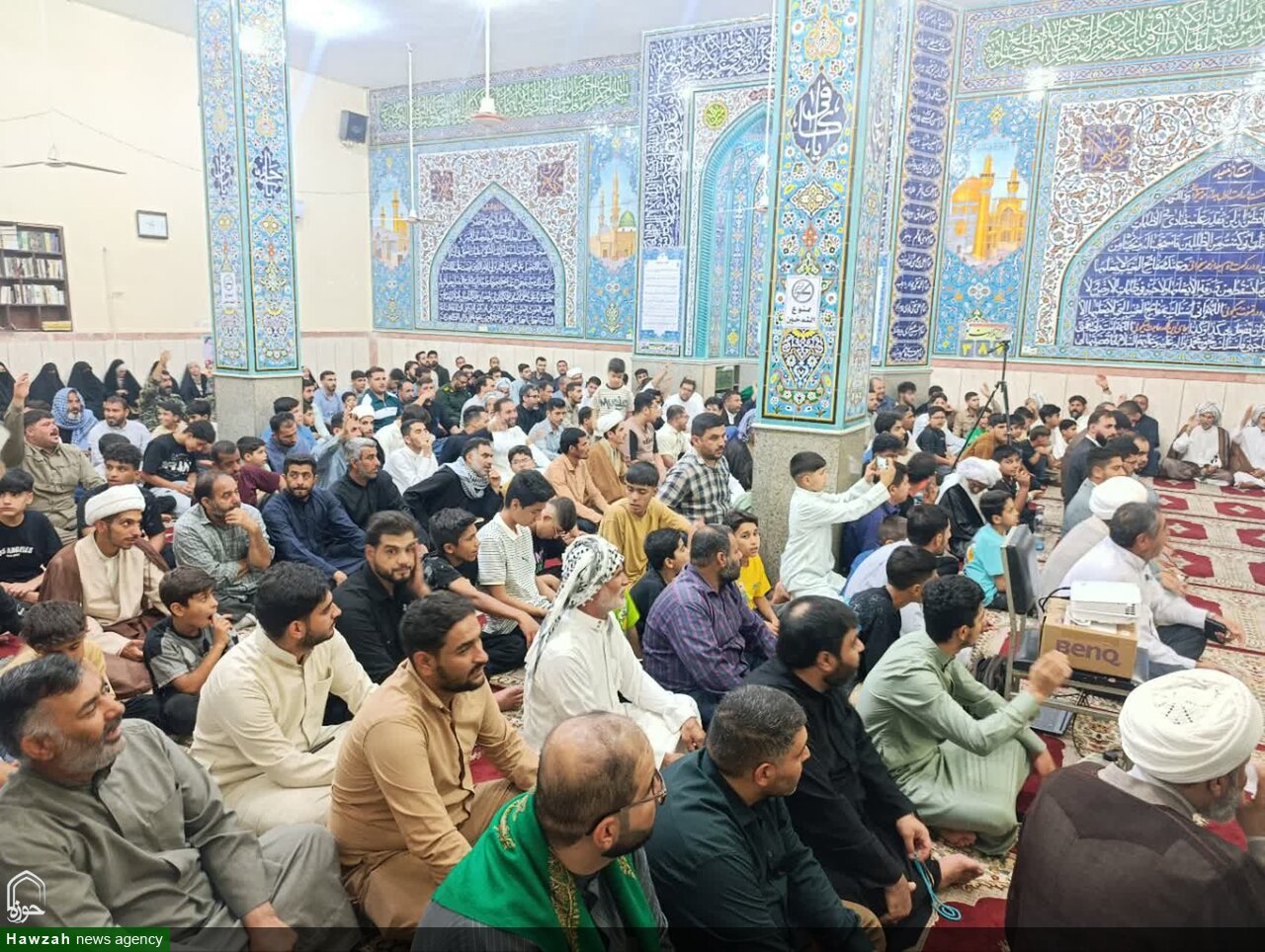 آیین تلبس جمعی از طلاب خوزستان در شهرستان حمیدیه