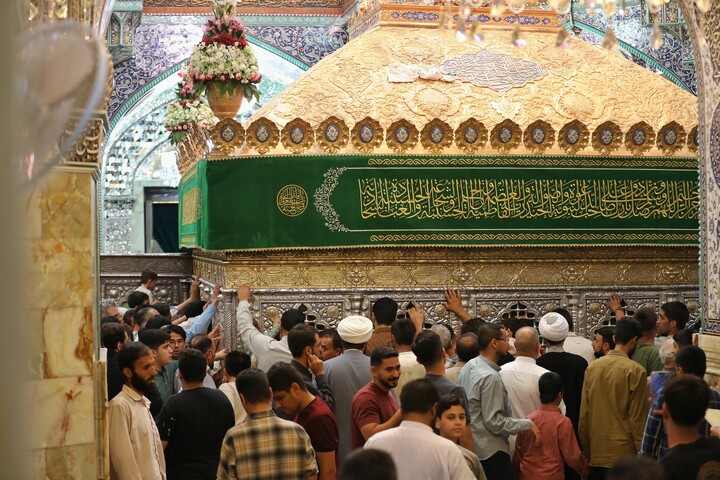 حال و هوای حرم مطهر حضرت معصومه (س) در شب میلاد پیامبر اکرم (ص) و امام جعفر صادق (ع)