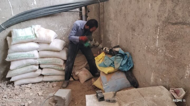 تصاویر/ ساخت مسکن برای خانواده‌های‌ کم‌برخوردار شهر جوشقان قالی به همت گروه جهادی حجت‌الاسلام کافی کاشان