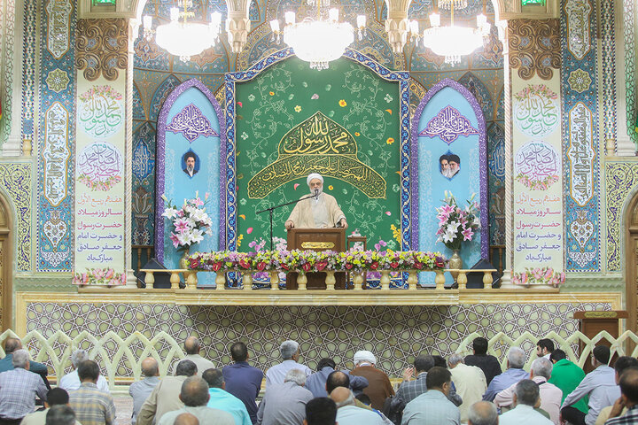 جشن سالروز میلاد پیامبر(ص) و امام صادق(ع) در حرم کریمه اهل بیت