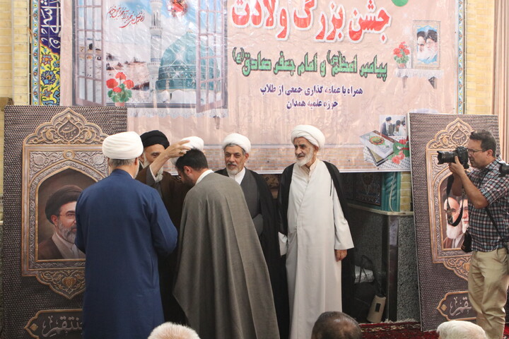 تصاویر/ مراسم عمامه گذاری در همدان