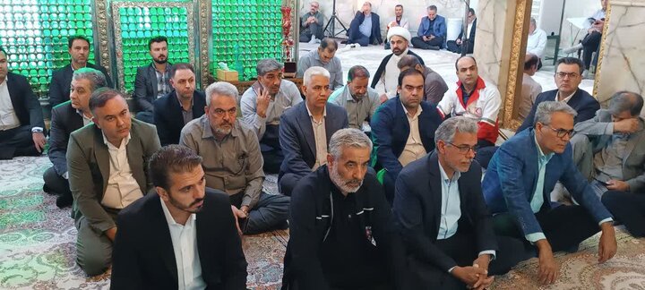 تصاویر/برگزاری درس اخلاق مسئولین شهرستان ساوه به مناسبت هفته دولت
