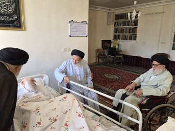 آیت‌الله مرتضوی از آیت‌الله سیدمحمد موسوی شاهرودی عیادت کرد