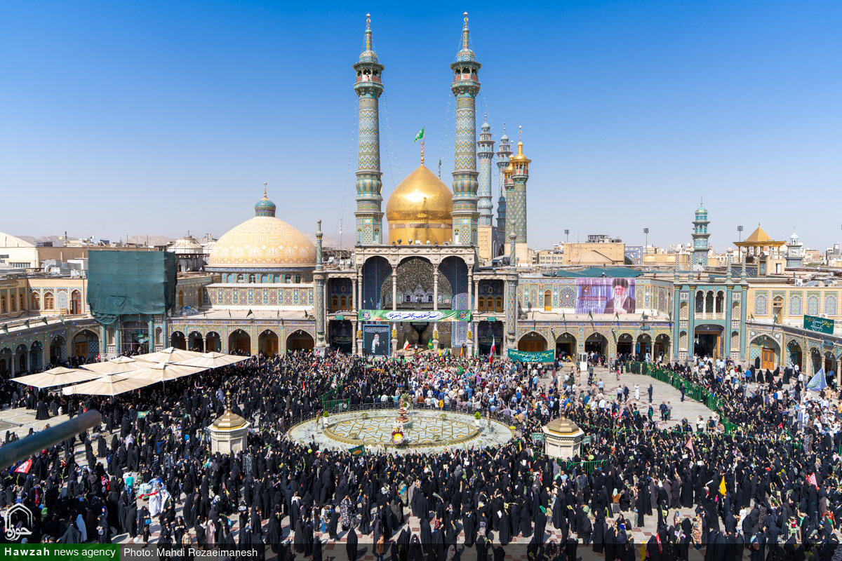 تصاویر/ آیین استقبال ورود کاروان نمادین حضرت فاطمه معصومه سلام‌الله علیها به قم