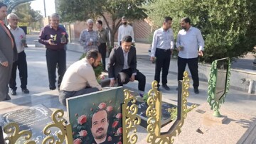 تجدیدمیثاق با شهدای تعاون‌گر و کارگری شهرستان کاشان در هفته تعاون