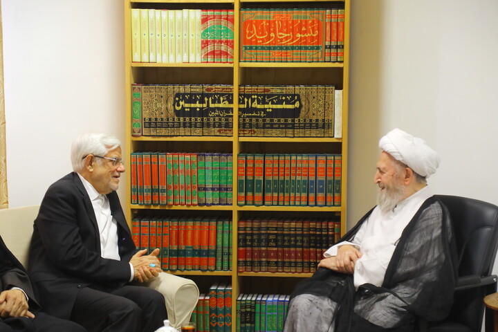 تصاویر / دیدار معاون اول رییس جمهور با آیت الله العظمی سبحانی