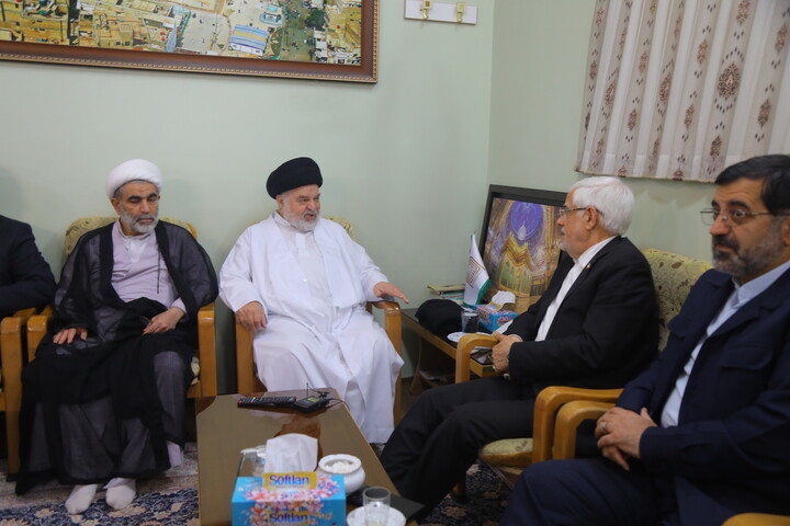 تصاویر /دیدار معاون اول رییس جمهور با نماینده آیت الله العظمی سیستانی در ایران