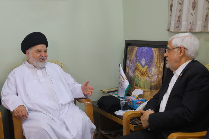تصاویر /دیدار معاون اول رییس جمهور با نماینده آیت الله العظمی سیستانی در ایران