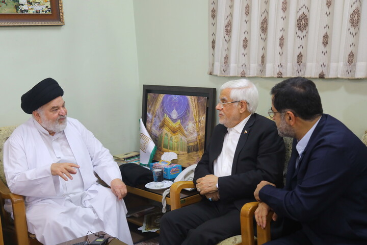 تصاویر /دیدار معاون اول رییس جمهور با نماینده آیت الله العظمی سیستانی در ایران