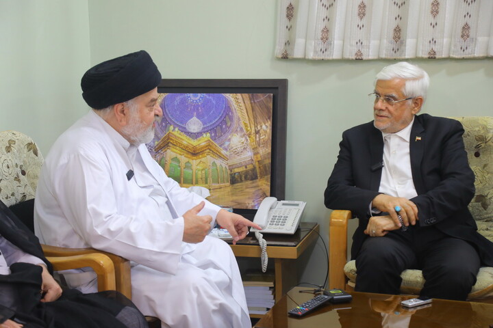 تصاویر /دیدار معاون اول رییس جمهور با نماینده آیت الله العظمی سیستانی در ایران