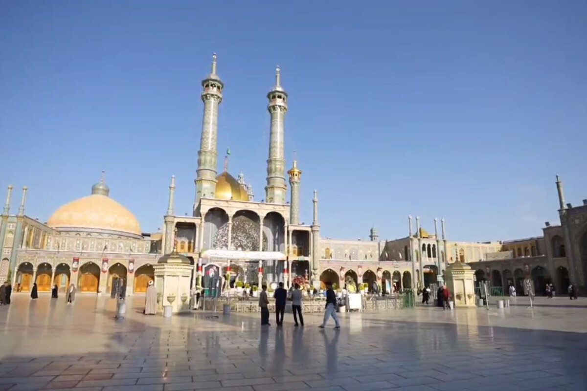فیلم | جلوه‌هایی از صحن‌ها و رواق‌های حرم بانوی کرامت