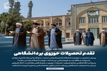 عکس نوشت| تقدم تحصیلات حوزوی بر دانشگاهی
