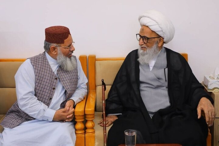 آیت اللہ العظمیٰ حافظ بشیر نجفی سے مفتی راغب حسین نعیمی کی ملاقات / دینی و اسلامی اقدار کے فروغ سمیت مختلف امور پر گفتگو
