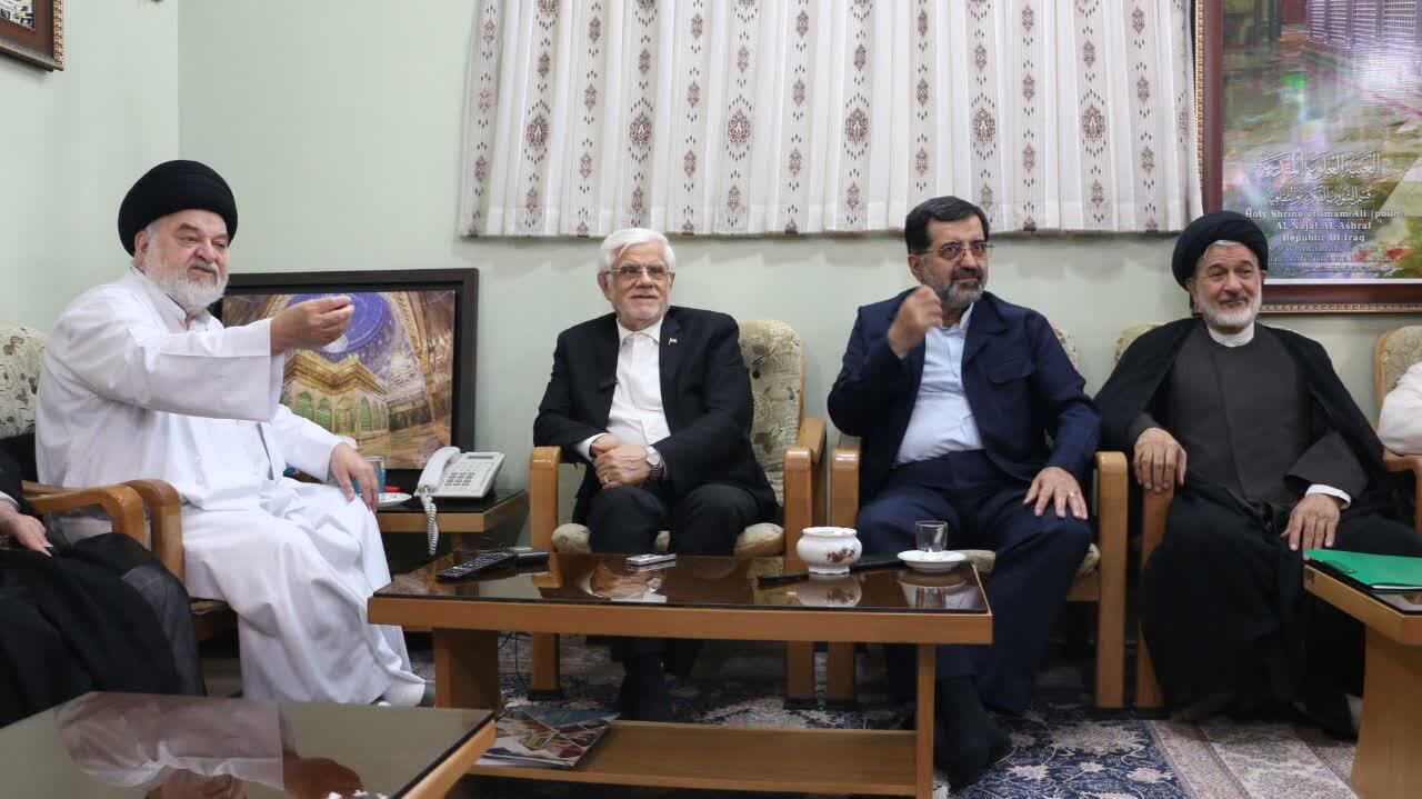 دکتر عارف با نماینده آیت الله العظمی سیستانی دیدار کرد