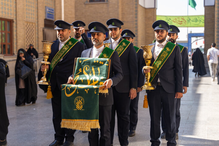 آیین خطبه‌خوانی میلاد حضرت عبدالعظیم(ع) با حضور خادمان حرم بانوی کرامت