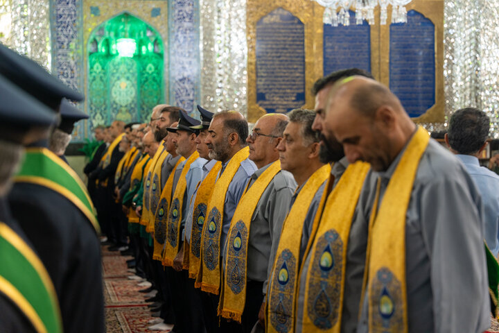 آیین خطبه‌خوانی میلاد حضرت عبدالعظیم(ع) با حضور خادمان حرم بانوی کرامت