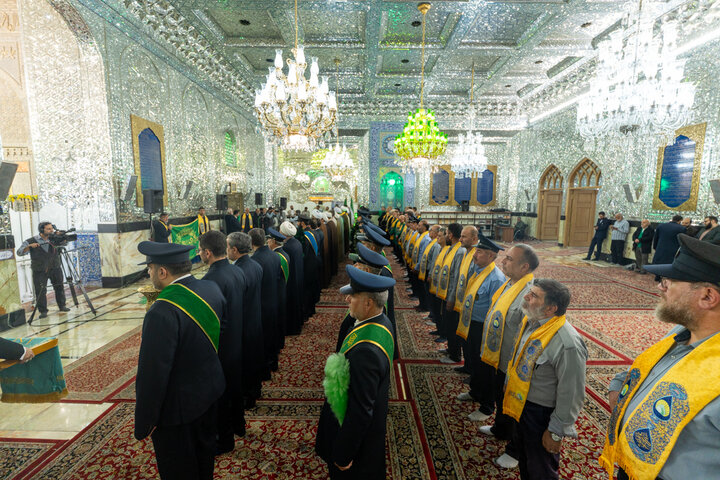 آیین خطبه‌خوانی میلاد حضرت عبدالعظیم(ع) با حضور خادمان حرم بانوی کرامت