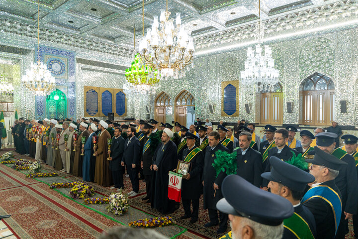 آیین خطبه‌خوانی میلاد حضرت عبدالعظیم(ع) با حضور خادمان حرم بانوی کرامت