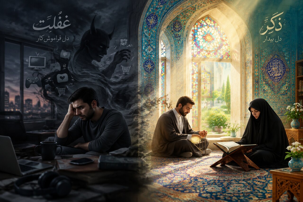 غفلت از ذکر و یاد خدا، چه پیامدها و آثار منفی در زندگی انسان دارد؟
