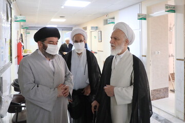 عیادت نماینده رهبر معظم انقلاب از آیت‌الله العظمی شبیری‌زنجانی + تصاویر