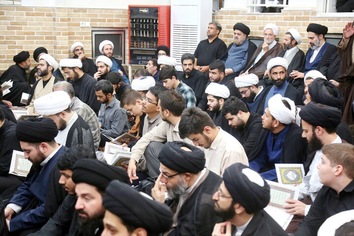 تصاویر/ مراسم وداع با پیکر مطهر حضرت آیت الله حاج سید موسی شبیری زنجانی(ره)