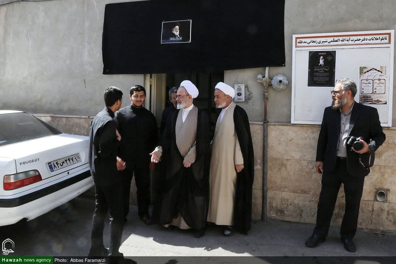 Mara'ji’ na Wanazuoni Wamtembelea Nyumbani kwa Ayatullah al-Udhma Shubayri Zanjani (ra) + Picha