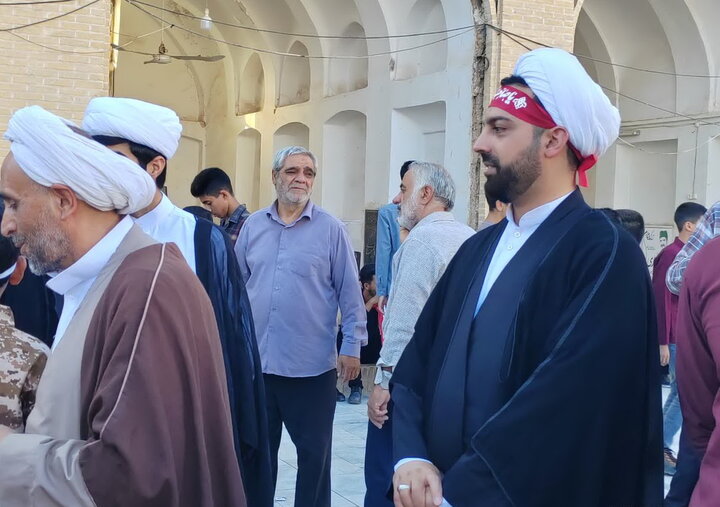 تصاویر/ مدیران و اساتید مدارس علمیه آران و بیدگل در همایش جانفدای ایران