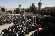 آیت اللہ العظمیٰ سبحانی کی اقتداء میں آیت اللہ العظمی شبیری زنجانی کی نمازِ جنازہ+ویڈیو و تصاویر
