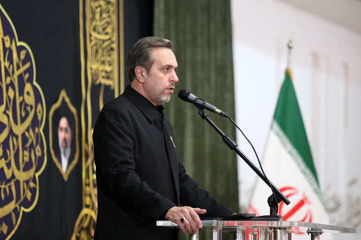 آیین خطبه‌خوانی خادمان حرم کریمه اهل بیت در شام رحلت ایشان