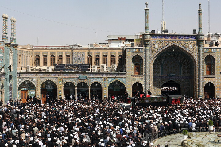 تصاویر/ تشییع پیکر آیت‌الله‌العظمی شبیری‌زنجانی در قم