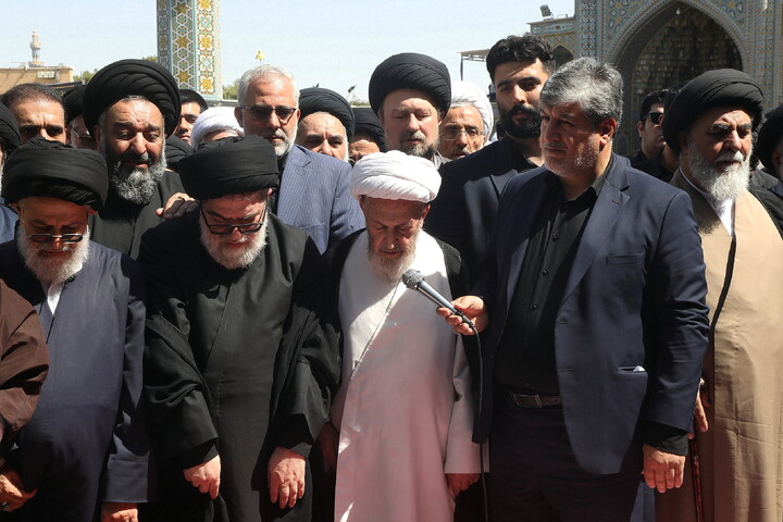 تصاویر/ تشییع پیکر آیت‌الله‌العظمی شبیری‌زنجانی در قم