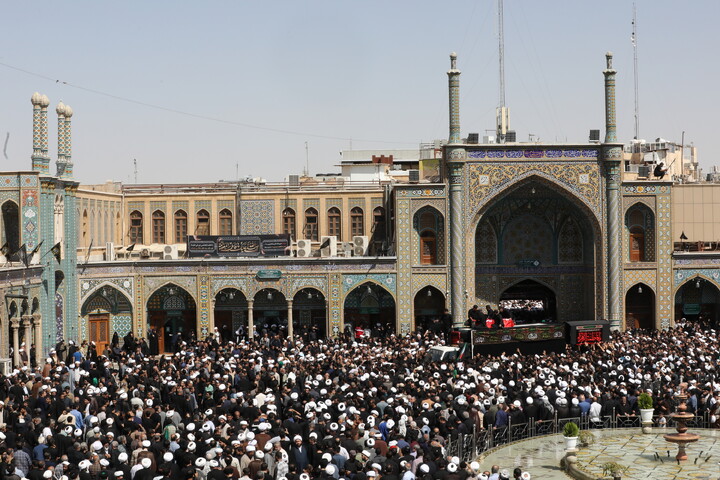 تصاویر/ تشییع پیکر آیت‌الله‌العظمی شبیری زنجانی در قم-۳