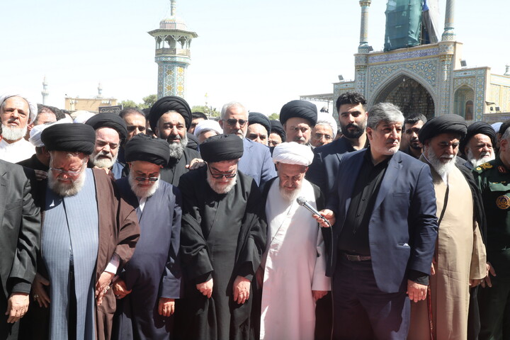 تصاویر/ تشییع پیکر آیت‌الله‌العظمی شبیری زنجانی در قم-۳