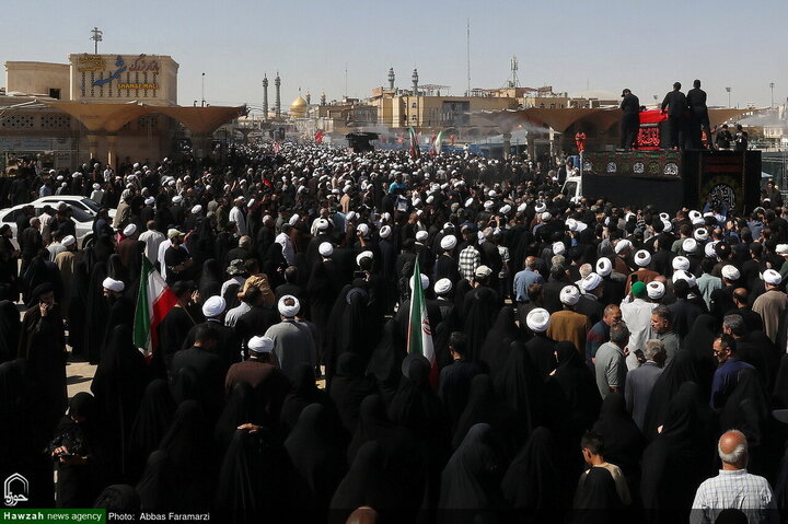 جثمان آية الله العظمى الشبيري الزنجاني يُشيّع في مدينة قم