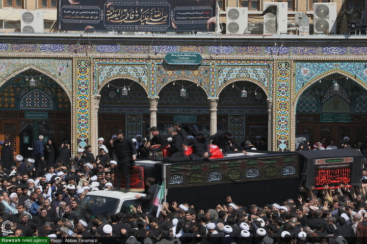 جثمان آية الله العظمى الشبيري الزنجاني يُشيّع في مدينة قم