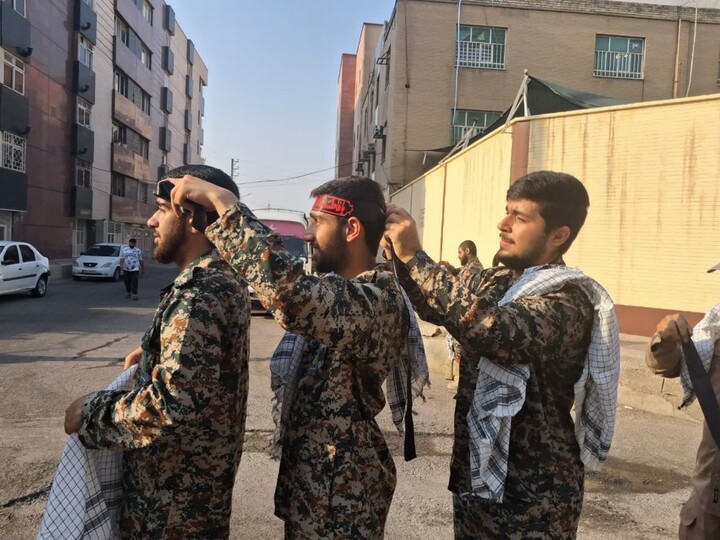 تصاویر/حضور حماسی گردان رزمی طلاب و روحانیون اهواز