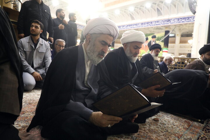 Photos/ Au sanctuaire de Fatima al-Massouma, Qom rend hommage au grand Ayatollah Shobeiri Zanjani