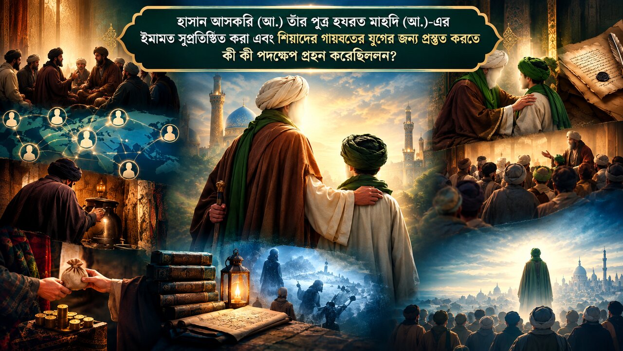 ইমাম হাসান আসকারি (আ.) তাঁর পুত্র হযরত মাহদি (আ.)-এর ইমামত সুপ্রতিষ্ঠিত করা এবং শিয়াদের গায়বতের যুগের জন্য প্রস্তুত করতে কী কী পদক্ষেপ গ্রহণ করেছিলেন?