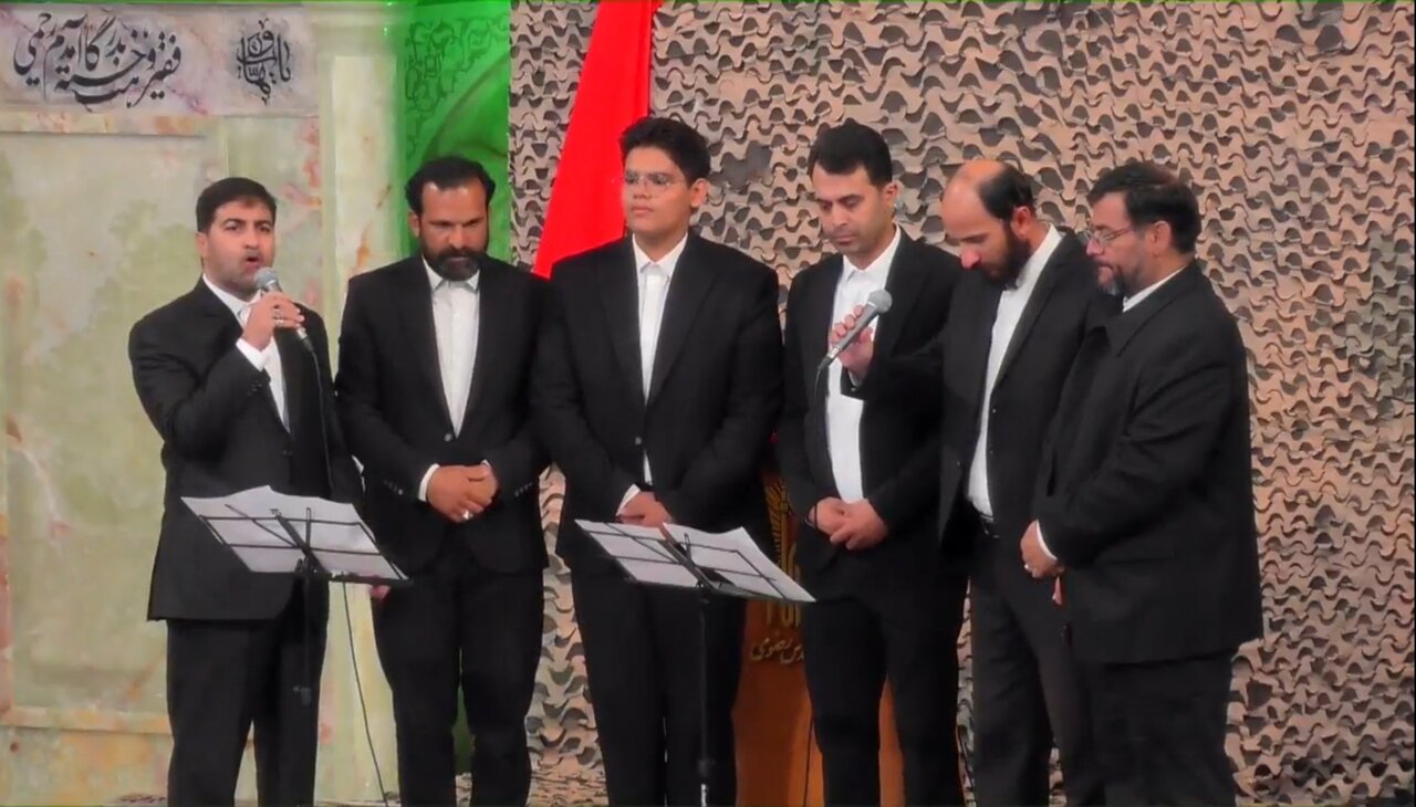 مراسم وداع با سردارشهید حسین ظریفی در حرم مطهر رضوی