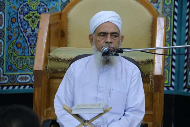 تصاویر/ مراسم ترحیم آیت الله العظمی شبیری زنجانی در جزیزه قشم