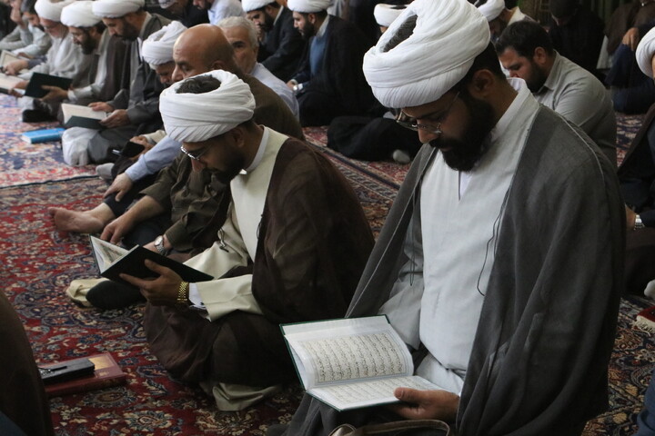 تصاویر/ مراسم بزرگداشت آیت الله شبیری زنجانی(ره) در حوزه علمیه همدان