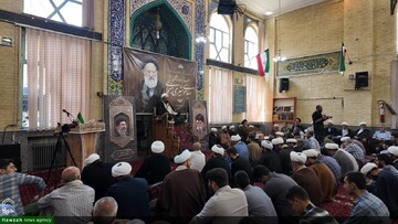 فیلم| گوشه ای از مراسم بزرگداشت آیت الله شبیری زنجانی در حوزه علمیه همدان