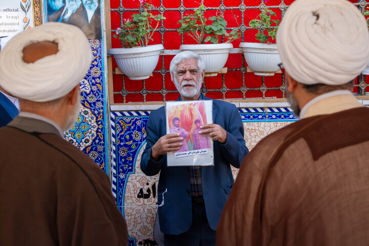تصاویر/ تجدید میثاق مسئولین حوزه علمیه استان کرمان با آرمان های شهدا به مناسبت هفته دفاع مقدس