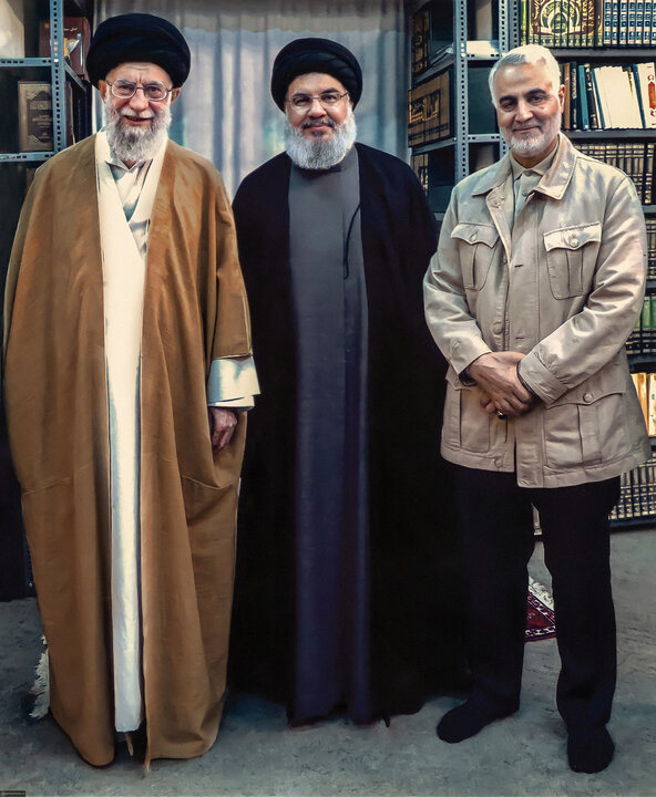 رهبر شهید_ سید حسن نصرالله_حاج قاسم سلیمانی