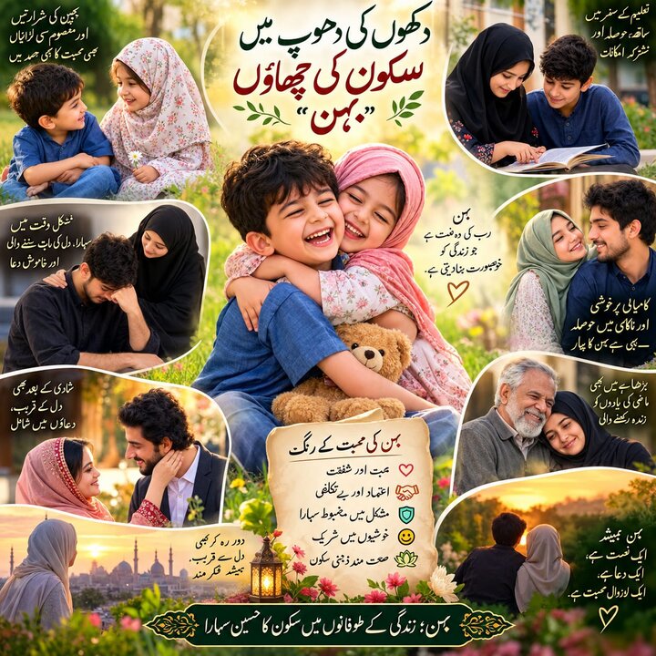 دکھوں کی دھوپ میں سکون کی چھاوں"بہن"