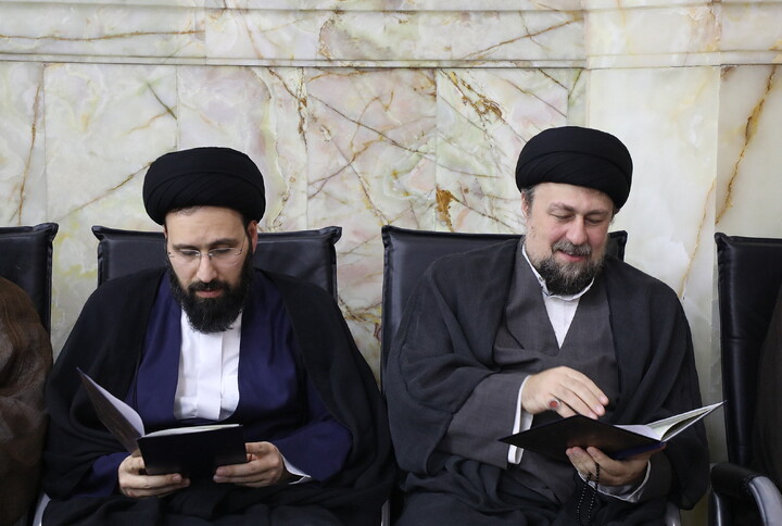 تصاویر/ مراسم بزرگداشت آیت‌الله العظمی شبیری‌زنجانی از آیت الله العظمی مکارم شیرازی