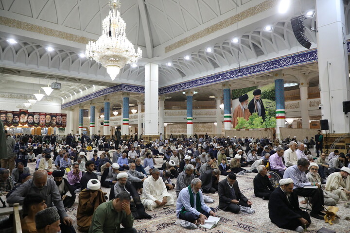تصاویر/ مراسم بزرگداشت آیت‌الله العظمی شبیری‌زنجانی از آیت الله العظمی مکارم شیرازی
