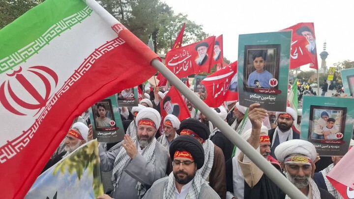 تصاویر |حضورمقتدارنه روحانیون نهادهای حوزوی اصفهان در رزمایش جانفدا
