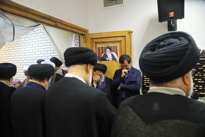 تصاویر/ مراسم بزرگداشت آیت الله العظمی شبیری زنجانی توسط آیت الله العظمی جوادی آملی